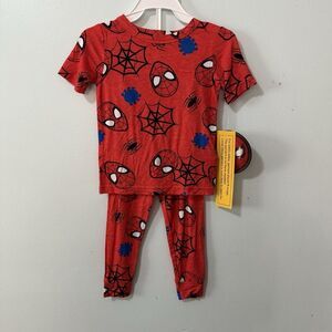 NWT Toddler Boys Marvel Spider-Man 2 Piece Short Sleeve Pajama Set Size 2T NWT